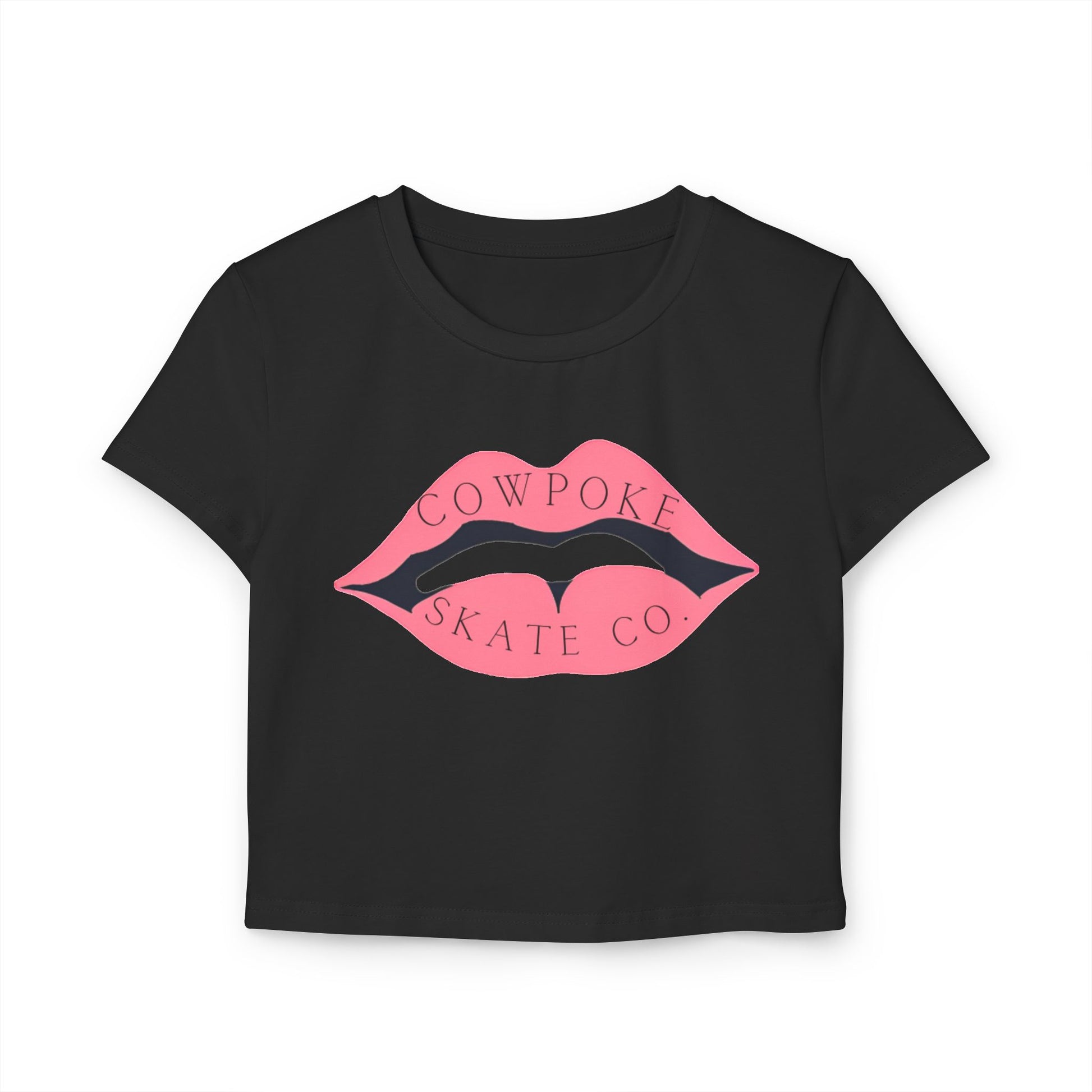 Trendy Women's Baby Tee with Cowpoke Design, Cute Graphic Shirt, Fashion Top, Summer Casual Wear, Gift for Skateboarders