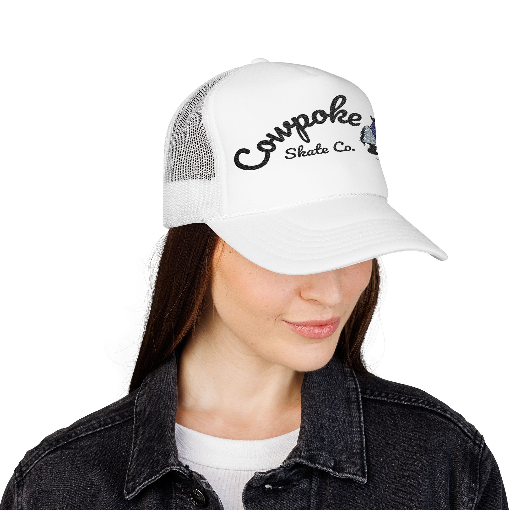 Stylish Foam Trucker Hat with Embroidered Design, Outdoor Accessories, Casual Wear, Unique Gift, Festival Fashion