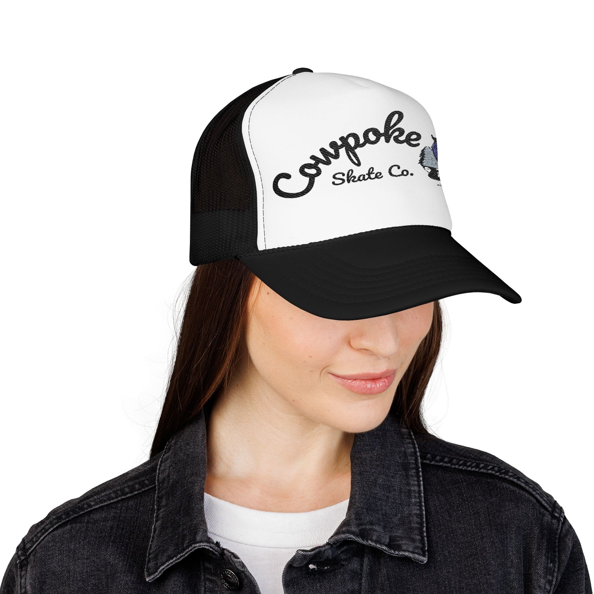 Stylish Foam Trucker Hat with Embroidered Design, Outdoor Accessories, Casual Wear, Unique Gift, Festival Fashion