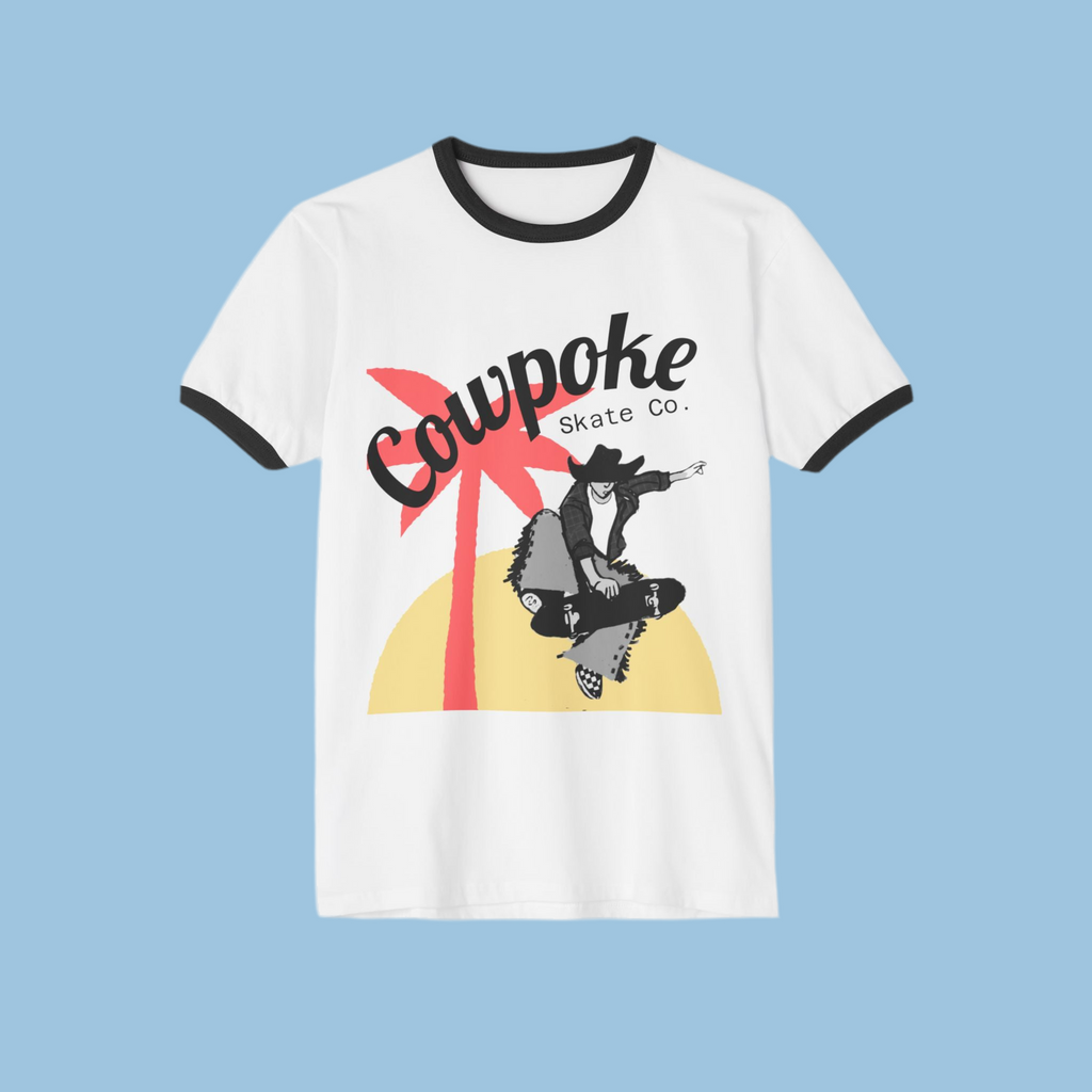 Copy of Cowboy Couture Unisex Cotton Ringer T-Shirt - Vintage Style Graphic Tee